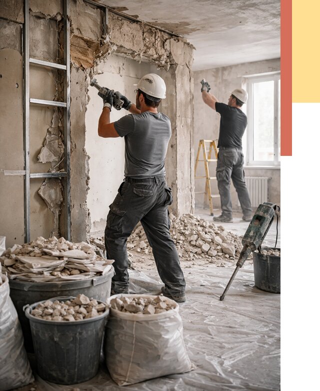 Демонтажные работы в Североуральске от 2781 руб. — услуги и цена под ключ | ОТДЕЛОЧНИК-Сву