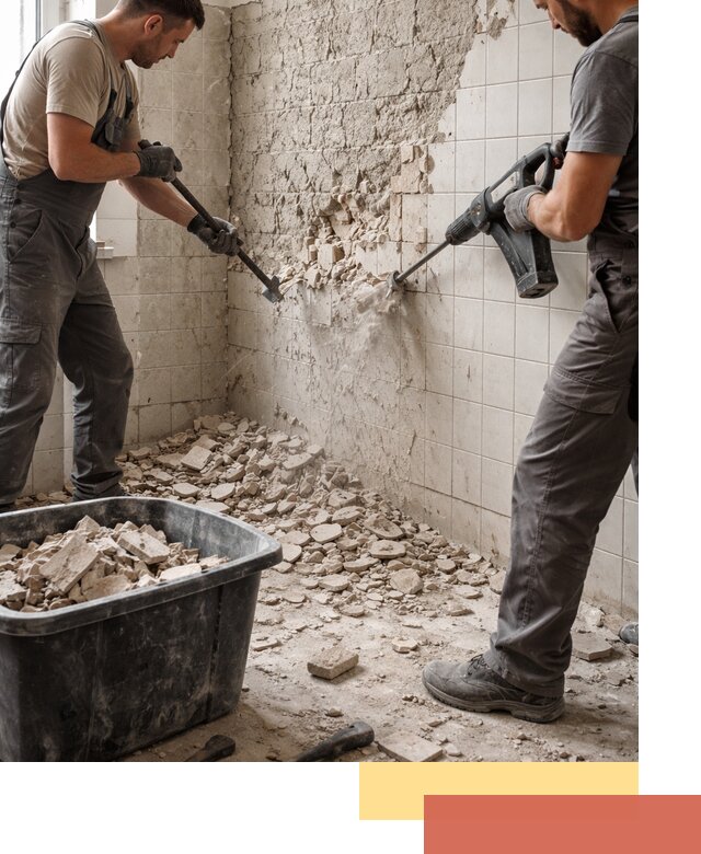 Демонтаж плитки со стен в Североуральске быстро и аккуратно