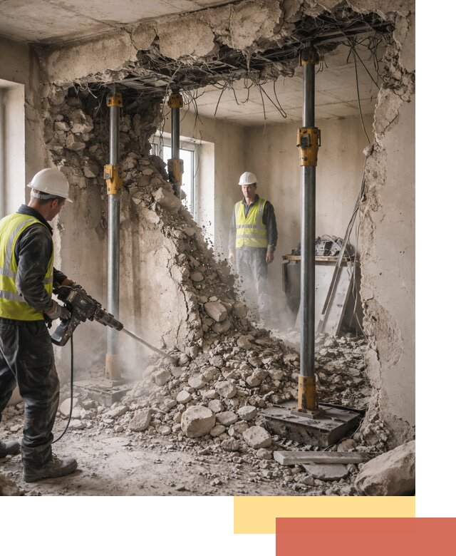 Снос несущих стен в Североуральске с гарантией безопасности и качества