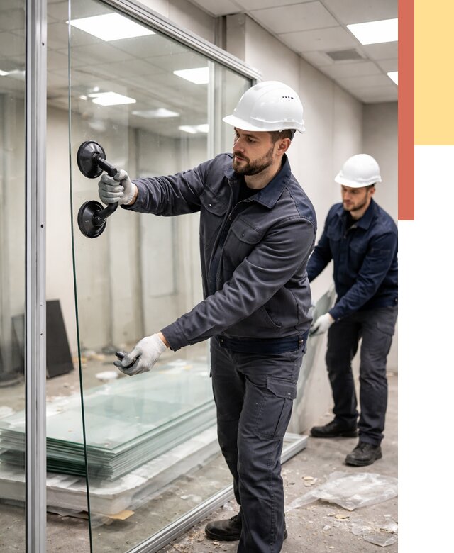 Демонтаж стеклянных перегородок в Североуральске от 3296 руб. — быстро и недорого | ОТДЕЛОЧНИК-Сву