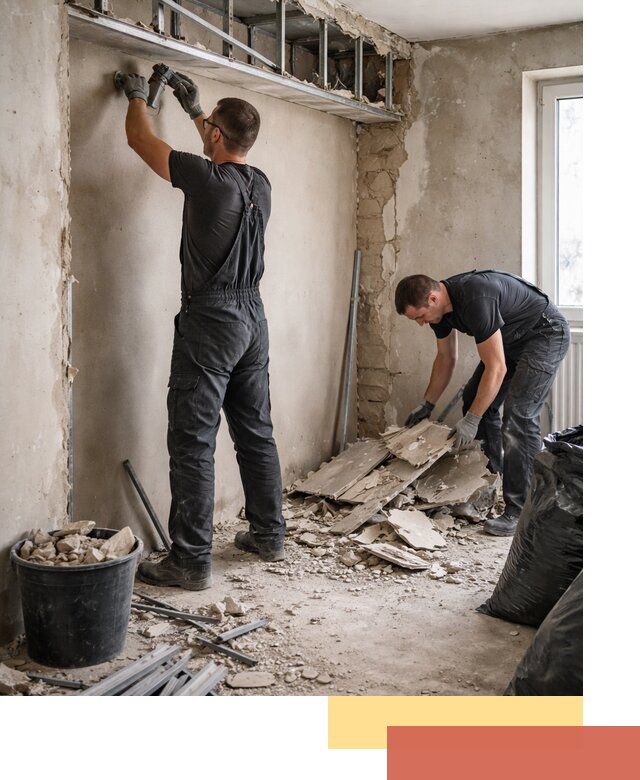 Демонтаж короба из гипсокартона в Североуральске быстро и аккуратно