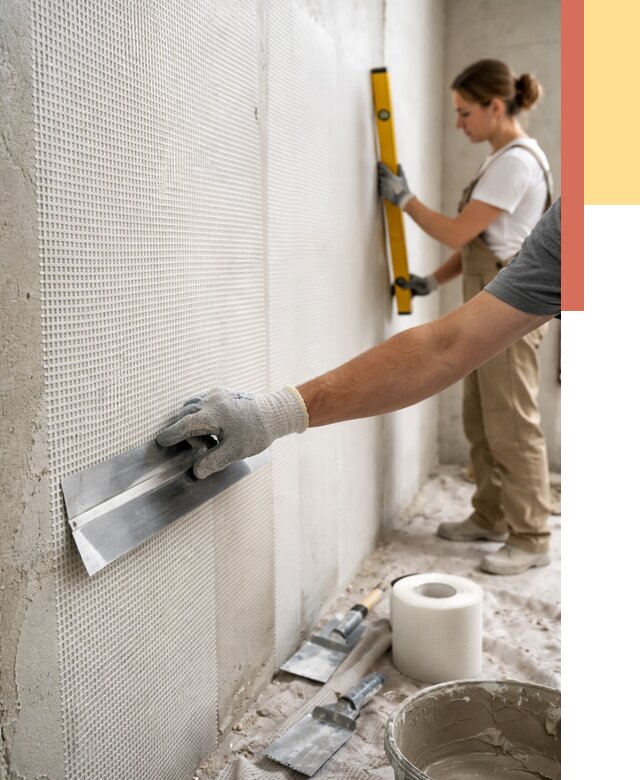 Армирование стен стеклосеткой в Североуральске от 3296 руб. под ключ | ОТДЕЛОЧНИК-Сву