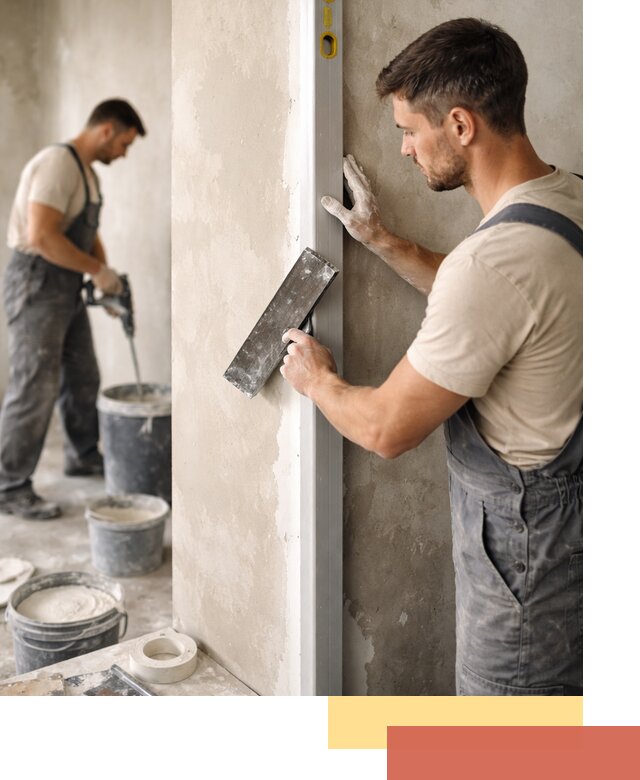 Выведение углов стен в Североуральске: монтаж и оштукатуривание