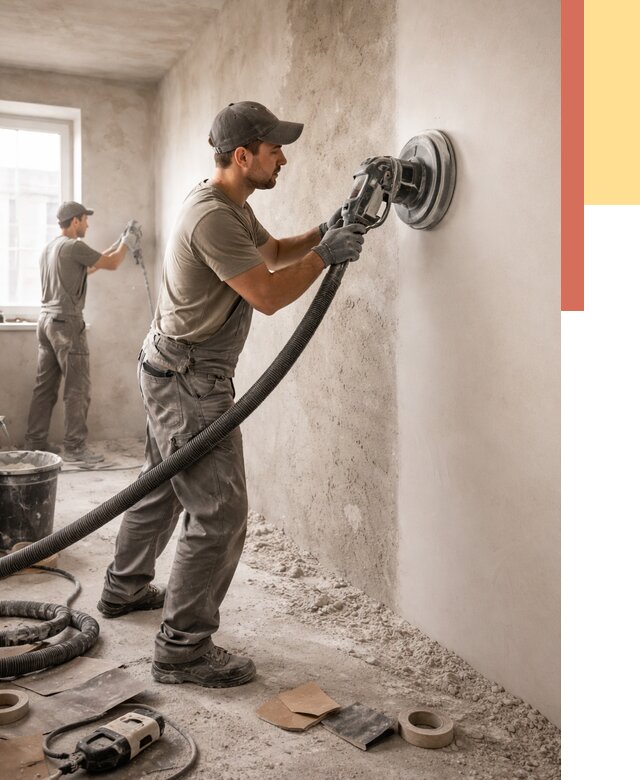 Шлифовка стен в Североуральске от 1236 руб/м2 — быстро и недорого | ОТДЕЛОЧНИК-Сву