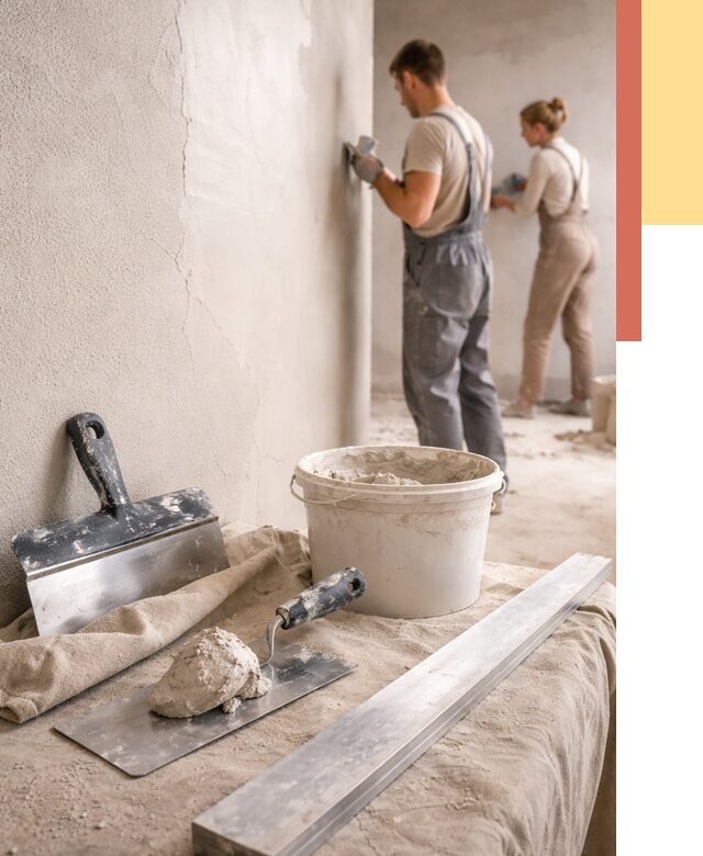 Штукатурка стен гипсовая в Североуральске от 4635 руб/м2 — быстро и недорого | ОТДЕЛОЧНИК-Сву