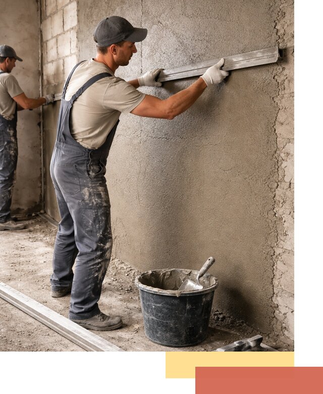 Штукатурка стен цементно-песчаная в Североуральске профессионально