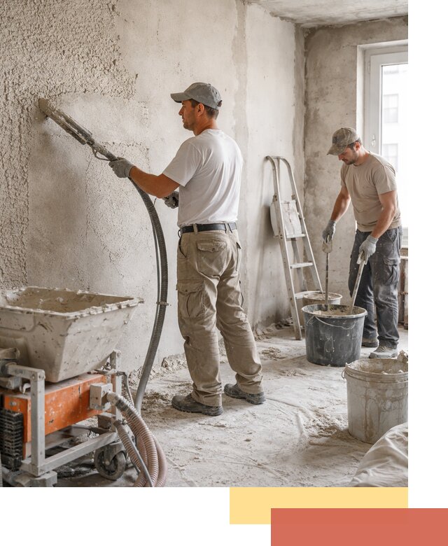 Машинная штукатурка стен в Североуральске — быстро и качественно