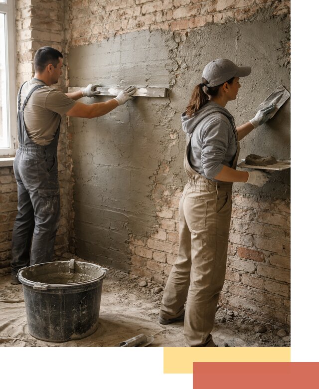 Штукатурка кирпичных стен в Североуральске — качественно и надежно