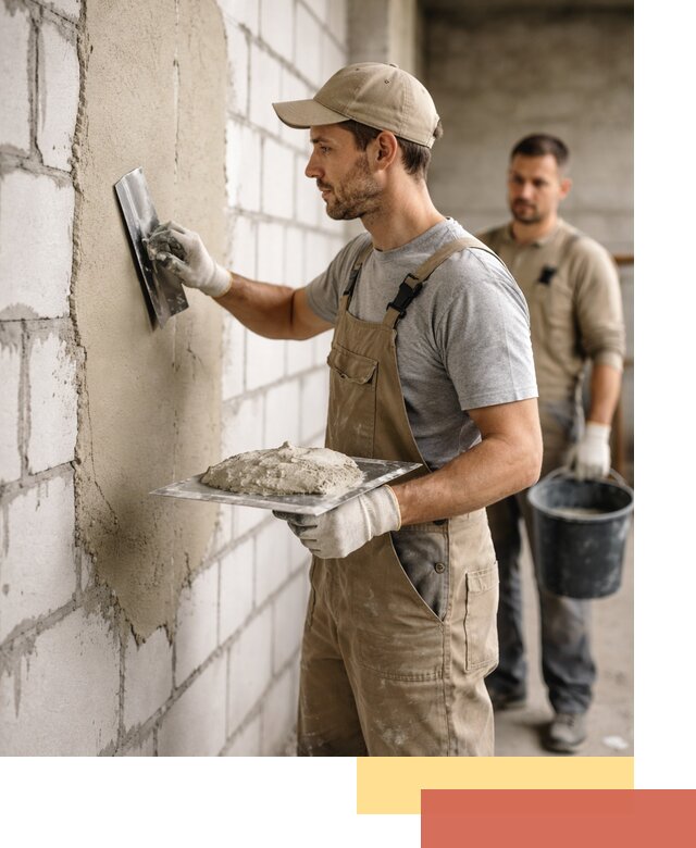 Штукатурка стен из газобетона в Североуральске под ключ