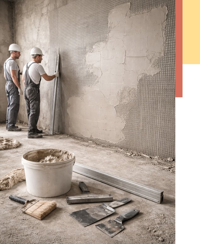 Штукатурка стен по сетке в Североуральске от 5666 руб./м2 — быстро и недорого | ОТДЕЛОЧНИК-Сву