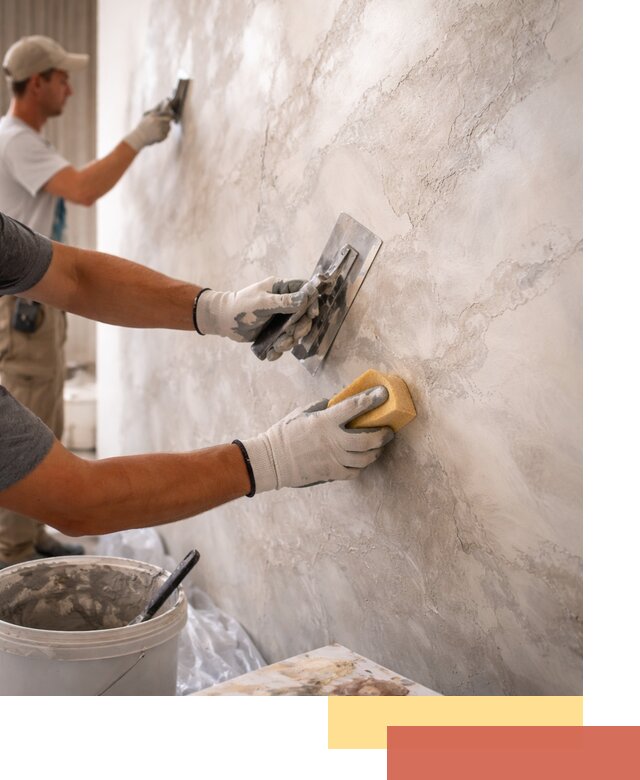 Декоративная штукатурка под мрамор в Североуральске для стен и потолков