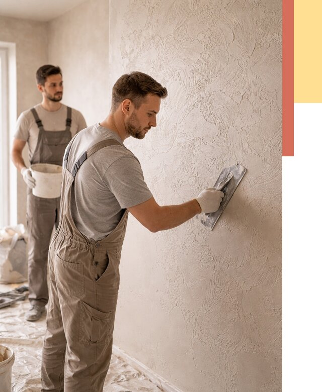 Фактурная штукатурка стен в Североуральске от 4326 руб./м² — заказать под ключ | ОТДЕЛОЧНИК-Сву