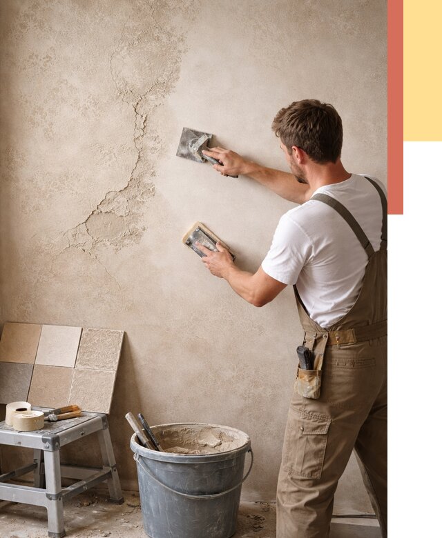 Ремонт декоративной штукатурки в Североуральске от 4635 руб. под ключ | ОТДЕЛОЧНИК-Сву