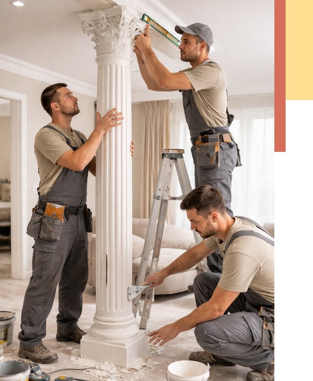 Установка декоративных колонн в Североуральске от 12361 руб. под ключ | ОТДЕЛОЧНИК-Сву