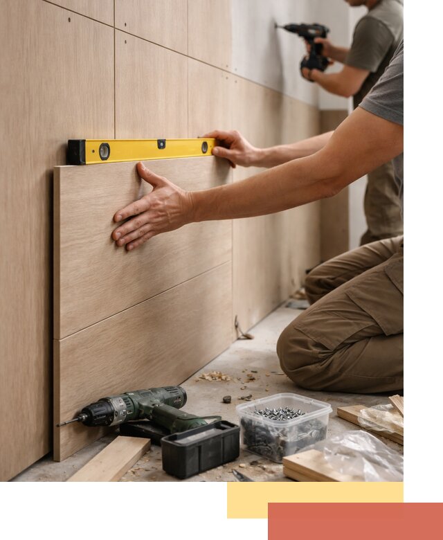 Профессиональный монтаж МДФ панелей на стены в Североуральске