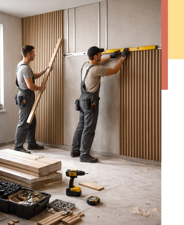 Монтаж реечных панелей на стены в Североуральске от 1236 руб. — быстро и недорого | ОТДЕЛОЧНИК-Сву