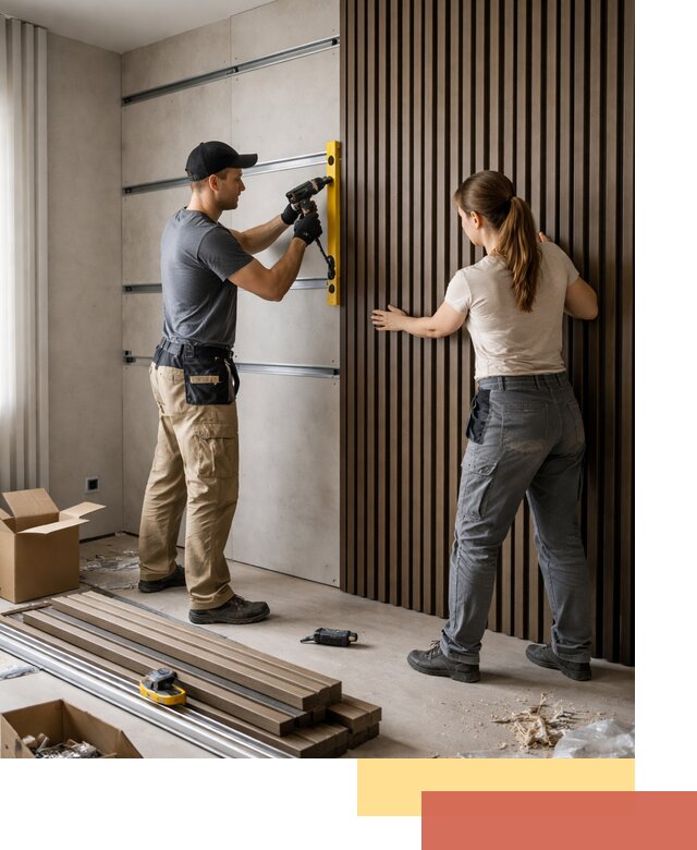 Монтаж реечных панелей на стены в Североуральске