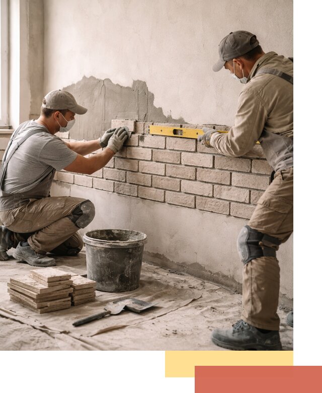 Монтаж декоративного кирпича профессионально в Североуральске