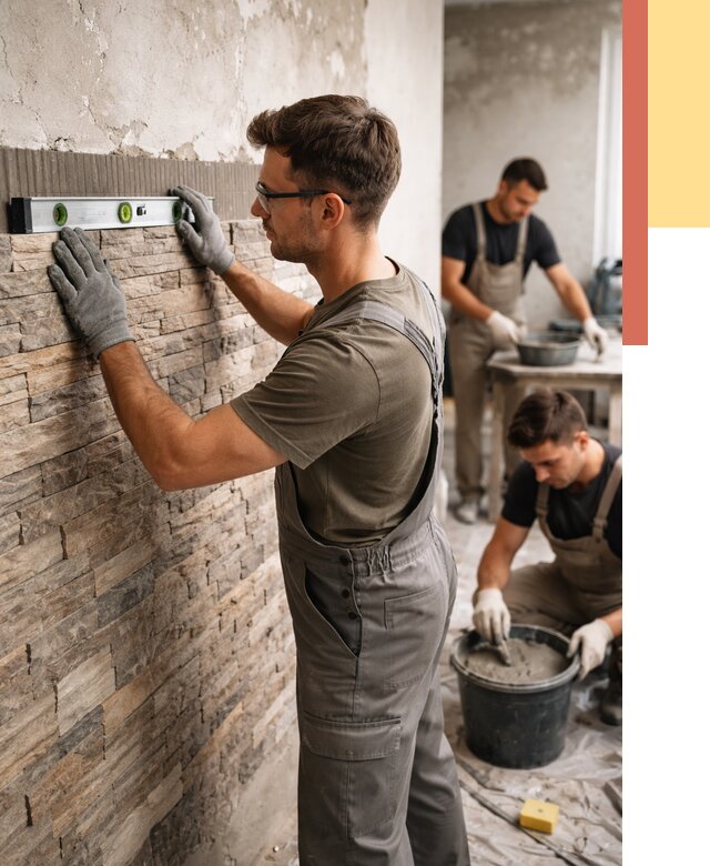 Монтаж искусственного камня в Североуральске от 4635 руб. под ключ | ОТДЕЛОЧНИК-Сву