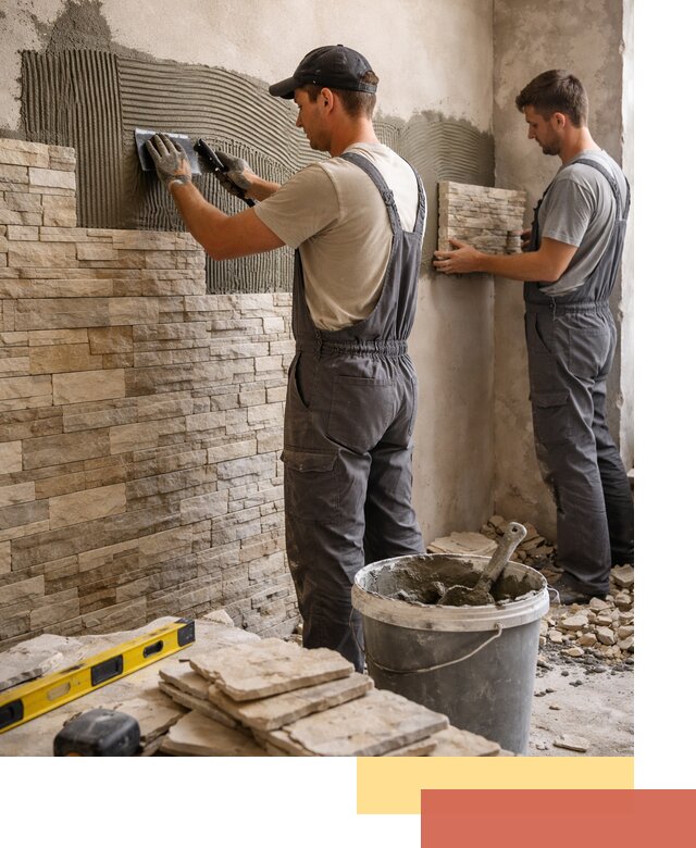 Монтаж искусственного камня в Североуральске — облицовка стен и фасадов