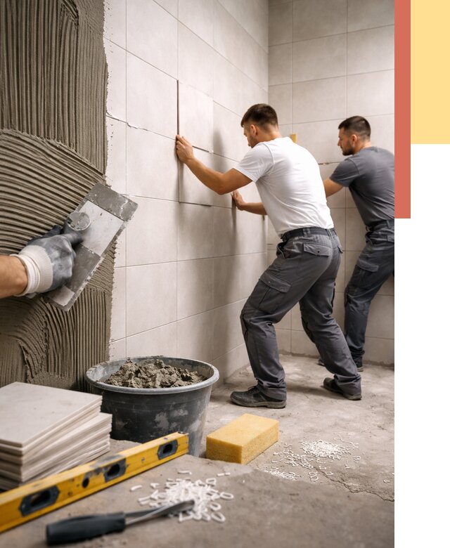 Укладка плитки на стены в Североуральске от 876 руб. — качественно и недорого | ОТДЕЛОЧНИК-Сву