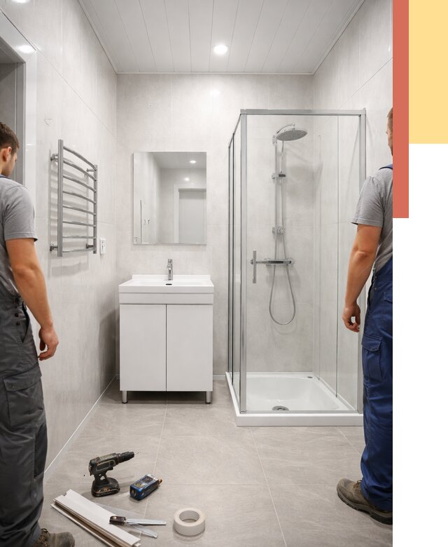 Отделка ванной комнаты панелями ПВХ в Североуральске от 4635 руб. за м2 | ОТДЕЛОЧНИК-Сву