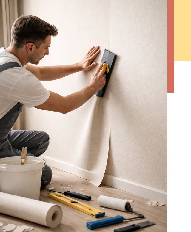 Поклейка виниловых обоев в Североуральске от 4635 руб. | Быстро и недорого — ОТДЕЛОЧНИК-Сву