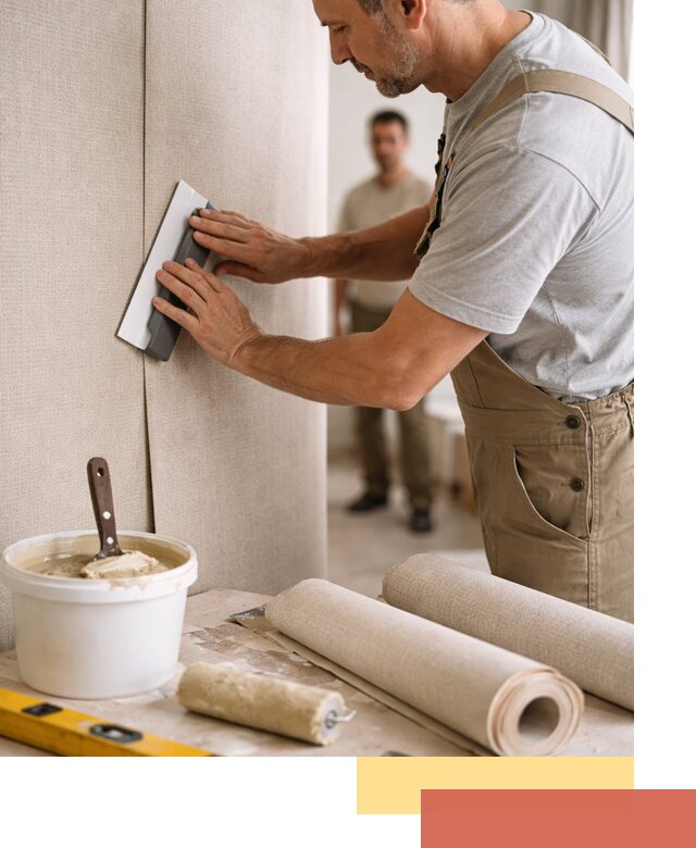 Поклейка текстильных обоев в Североуральске профессионально и аккуратно