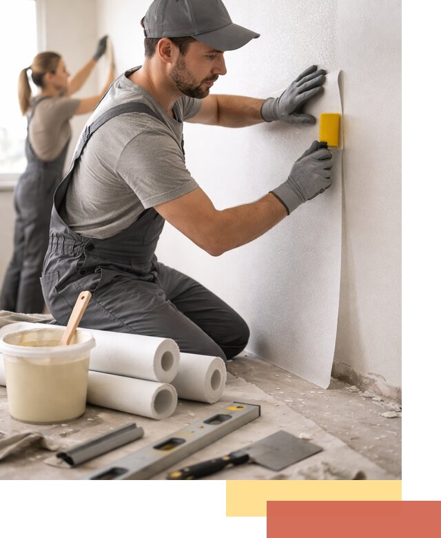 Поклейка стеклообоев профессионально в Североуральске