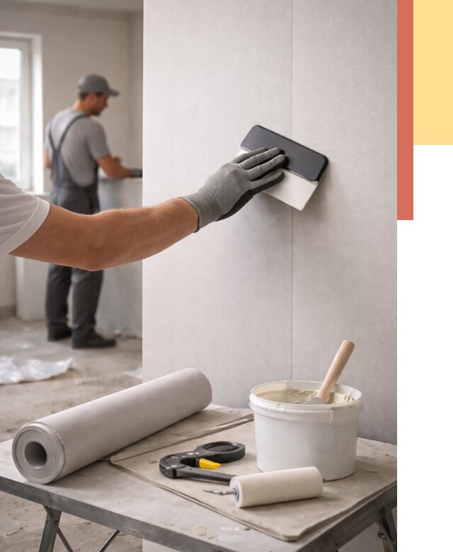 Поклейка обоев под покраску в Североуральске от 3605 руб. за м2 | ОТДЕЛОЧНИК-Сву