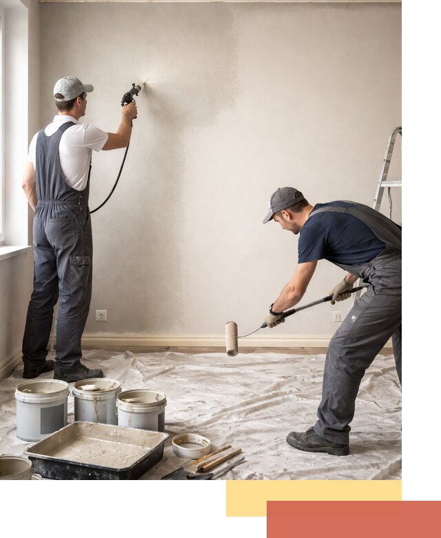 Покраска стен моющейся краской и защита поверхностей в Североуральске