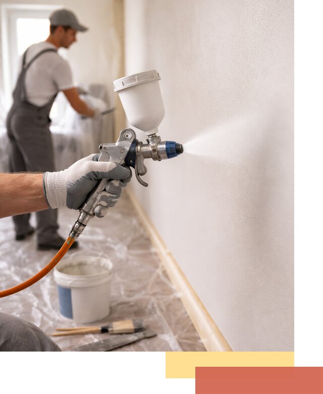 Покраска стен краскопультом в Североуральске быстро и качественно