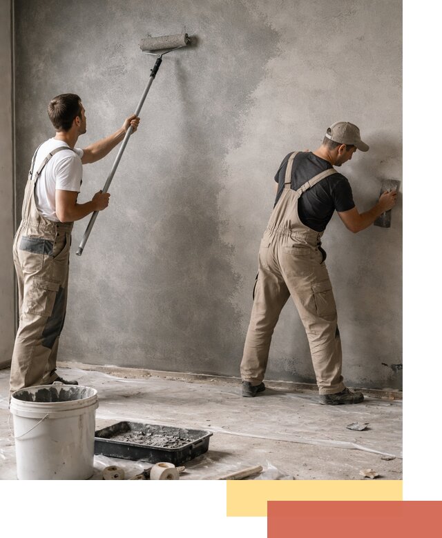 Покраска стен под бетон в Североуральске профессионально и недорого