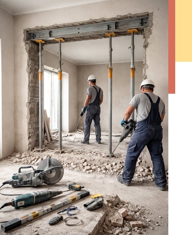 Прорезка проема в стене в Североуральске от 4635 руб. — быстро и недорого | ОТДЕЛОЧНИК-Сву