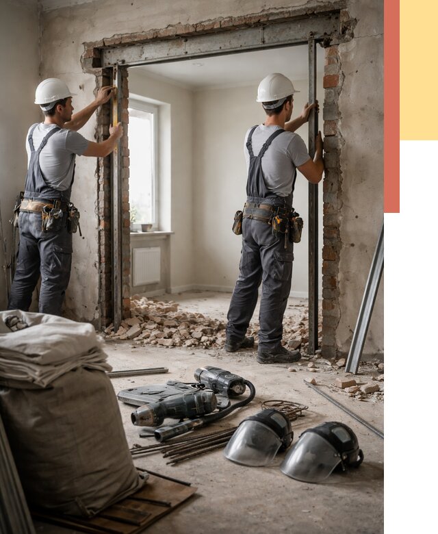 Расширение дверного проема в Североуральске от 12876 руб. под ключ | ОТДЕЛОЧНИК-Сву