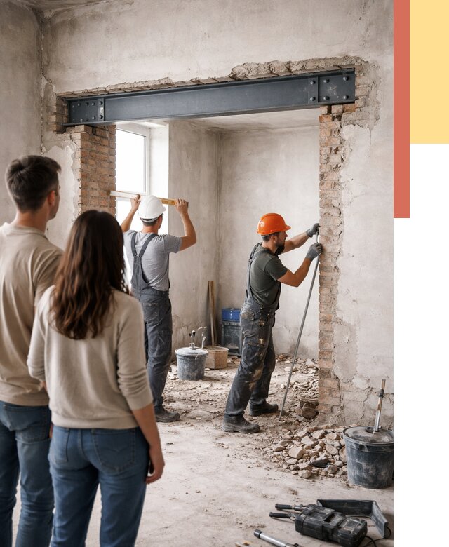 Усиление проема в стене в Североуральске от 9786 руб. — усиление дверного проема металлоконструкцией | ОТДЕЛОЧНИК-Сву