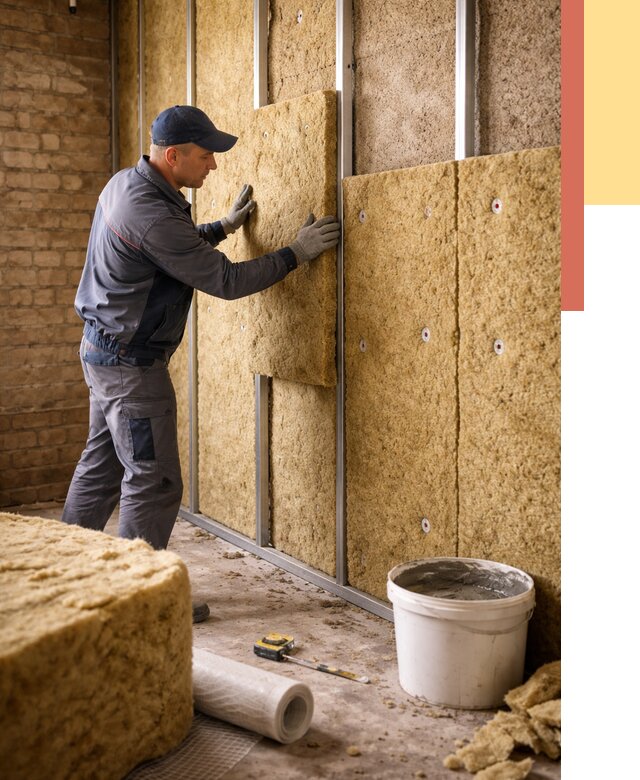 Утепление стен минватой в Североуральске от 1391 руб./м2 — недорого и быстро | ОТДЕЛОЧНИК-Сву