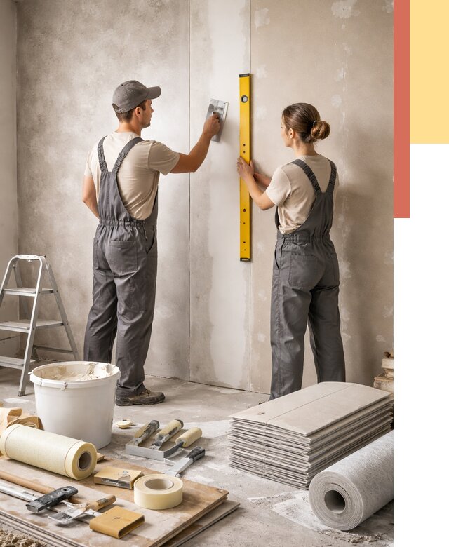 Отделка стен в Североуральске от 1545 руб/м² — недорого, быстро, под ключ | ОТДЕЛОЧНИК-Сву