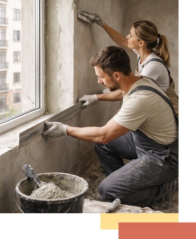 Штукатурка откосов дверей и окон профессионально в Североуральске