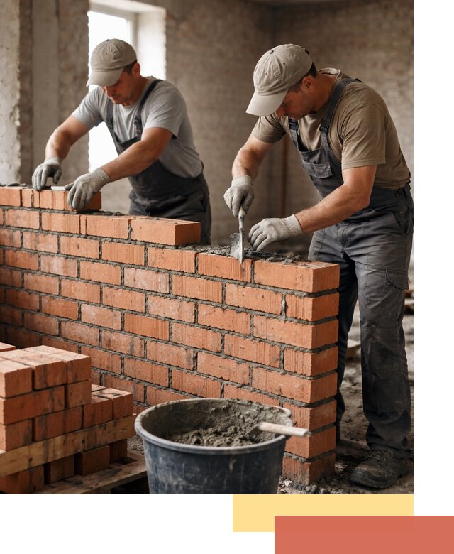 Кладка кирпичных перегородок под ключ в Североуральске