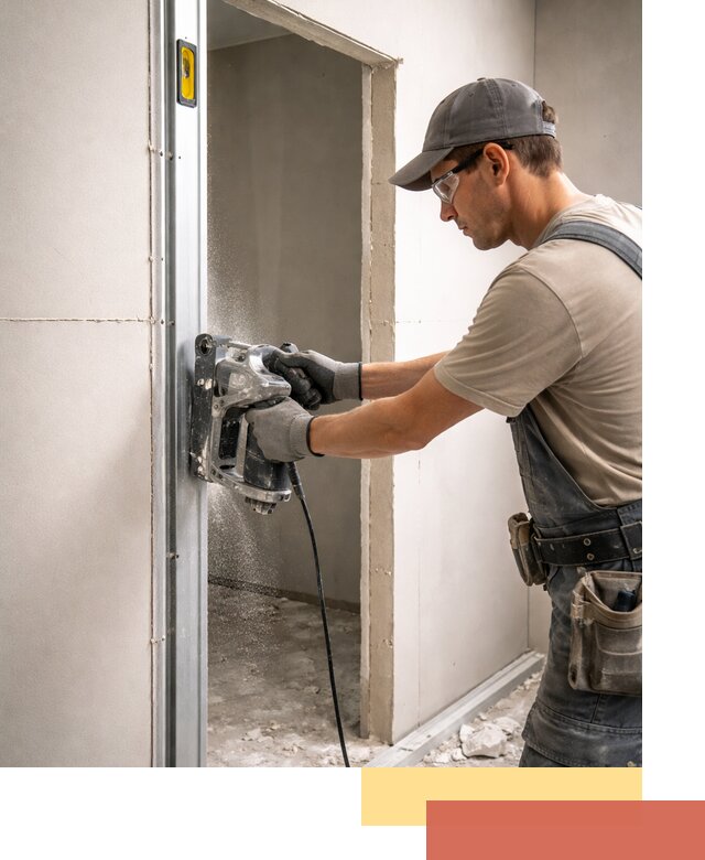 Устройство дверного проема в перегородке в Североуральске