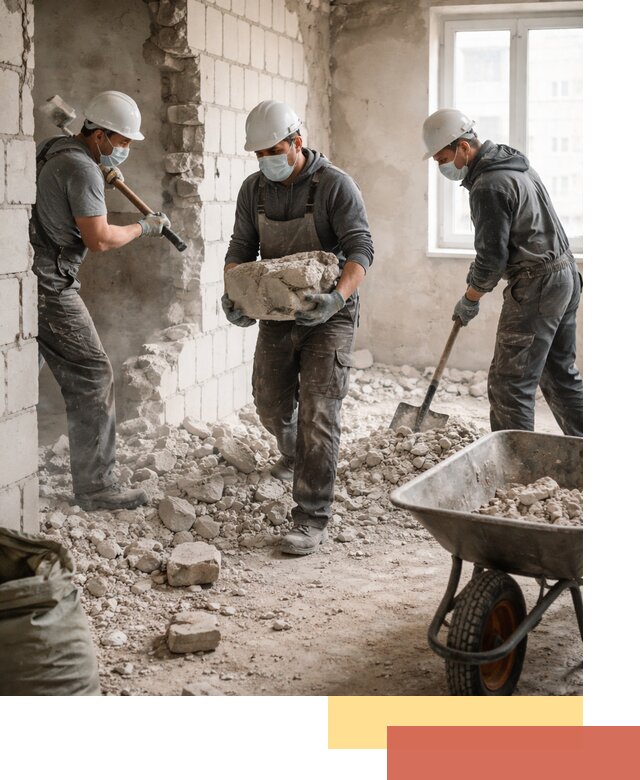 Демонтаж блочных перегородок в Североуральске быстро и аккуратно