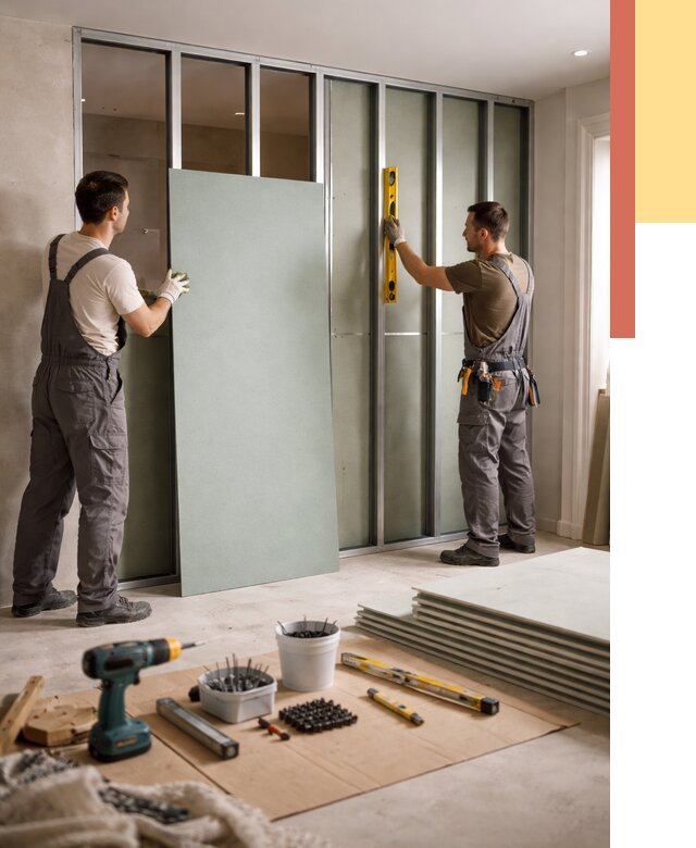 Перегородка из влагостойкого гипсокартона в Североуральске от 4944 руб. — монтаж под ключ | ОТДЕЛОЧНИК-Сву