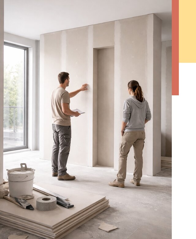 Зонирующая перегородка из гипсокартона в Североуральске от 2884 руб. под ключ | ОТДЕЛОЧНИК-Сву