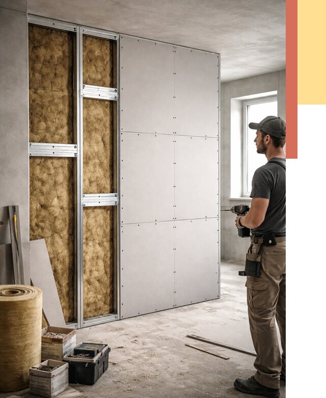 Усиленная перегородка под навеску в Североуральске от 13185 руб. — монтаж под ключ | ОТДЕЛОЧНИК-Сву