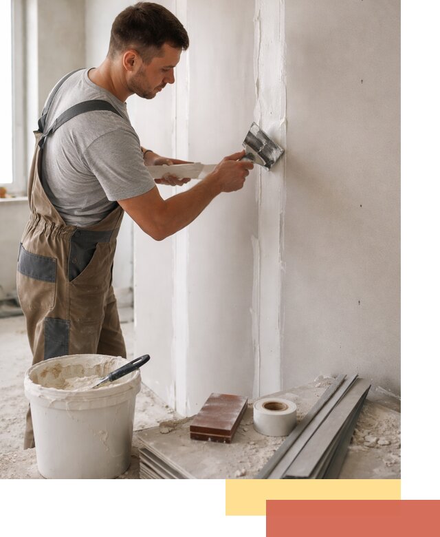 Шпаклевка перегородок из гипсокартона в Североуральске качественно и быстро