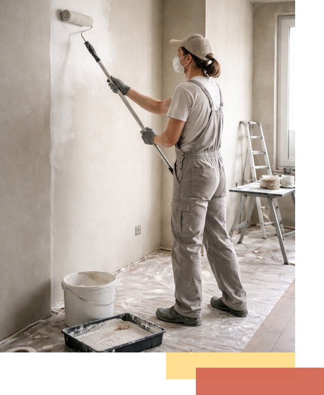 Покраска перегородок из гипсокартона в Североуральске качественно и недорого