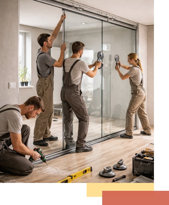 Изготовление стеклянных перегородок на заказ в Североуральске