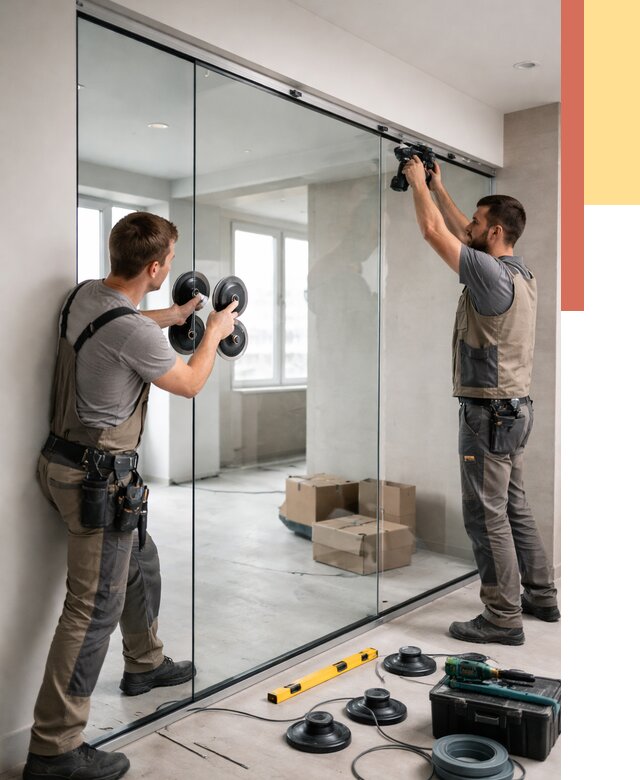 Монтаж стеклянных перегородок в Североуральске от 6696 руб. | ОТДЕЛОЧНИК-Сву