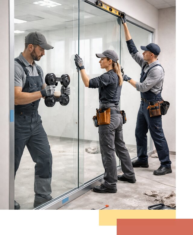 Профессиональный монтаж стеклянных перегородок в Североуральске